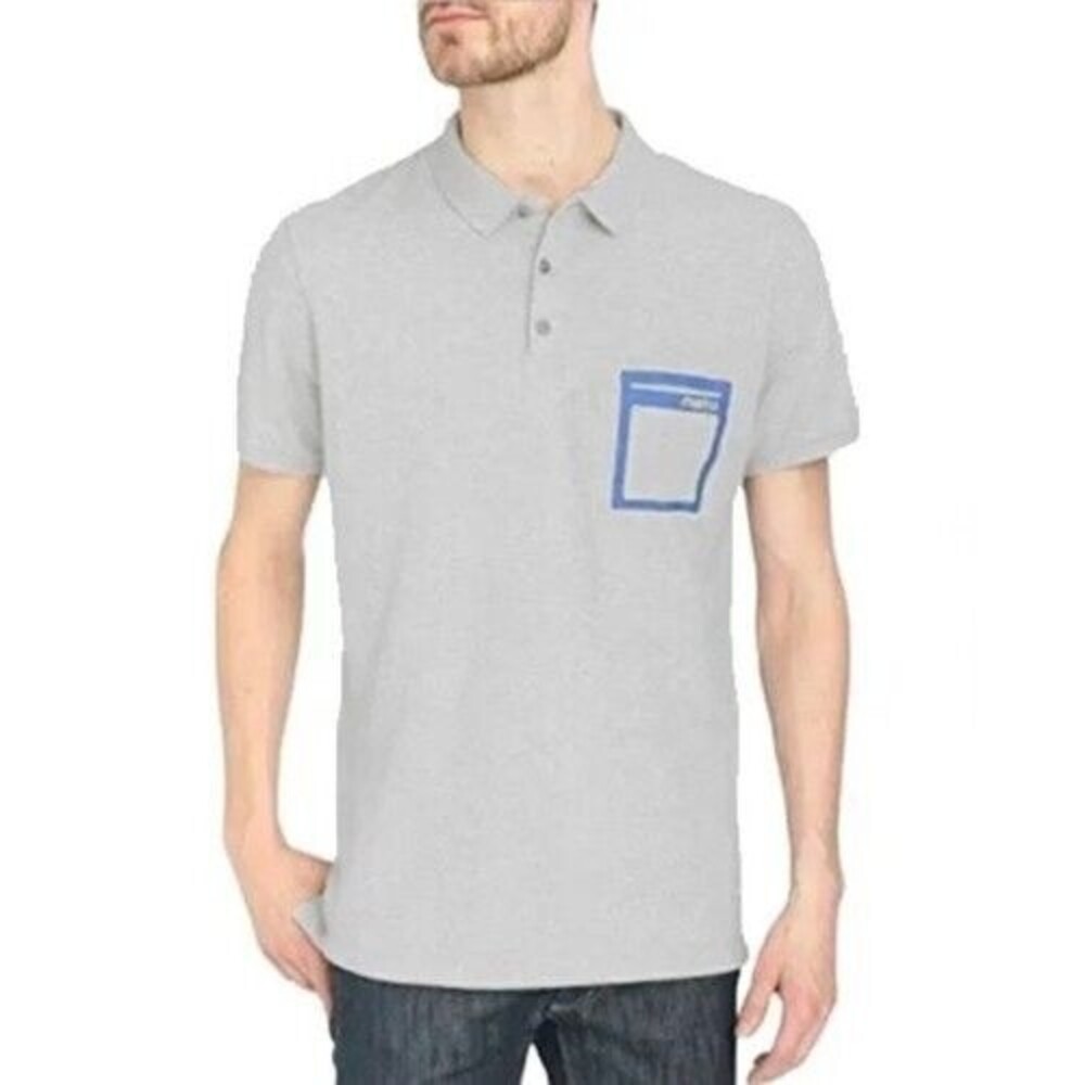 Marc by Marc Jacobs Men's Polo M4003921 Size XS Grey Melange 100% Cotton NWT B31